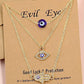 2022 New Fashion Turkish Evil Eye Hand Zirconia Pendant Necklace Sets for Women Girls Dainty Choker Necklace Lucky Jewelry Gift