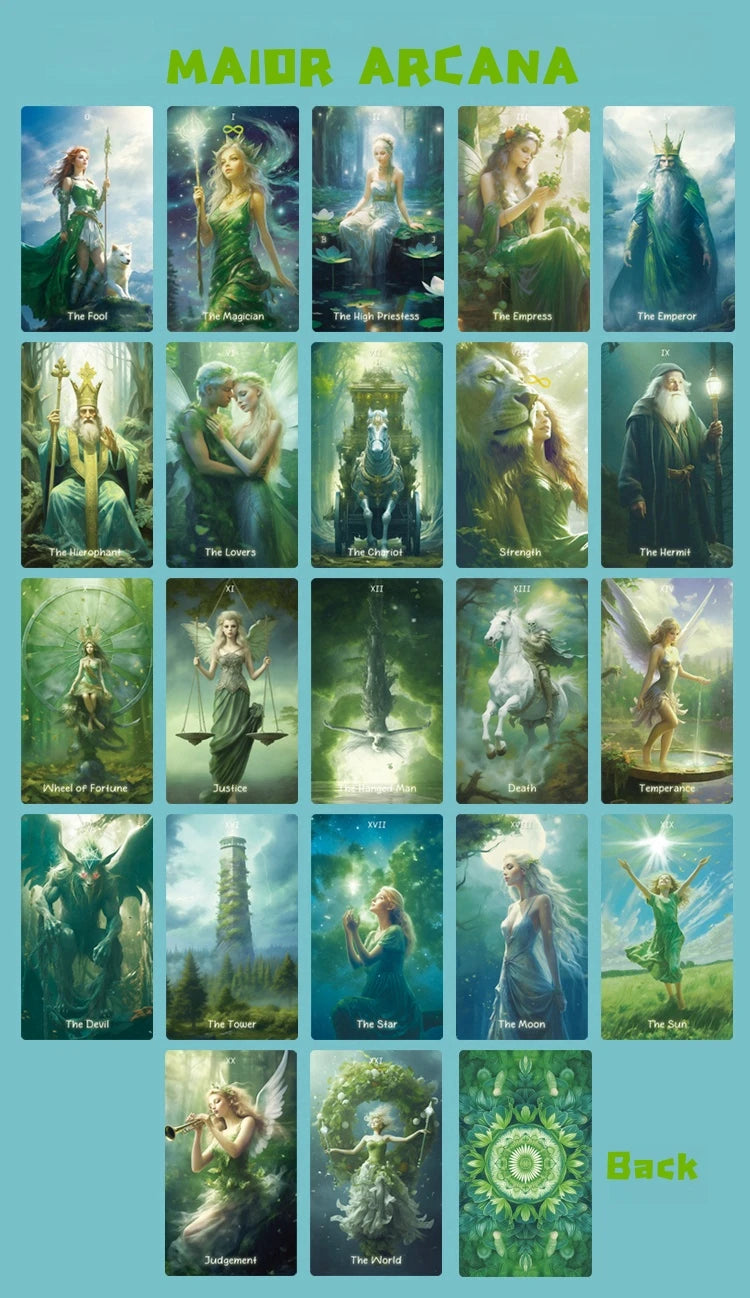 Forest Spiritual Tarot Premium Artistic Stars Tarot Deck