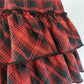 Pink and Red Whimsical Plaid Gothic Mini Skirt, Emo and Whimsigothic Style