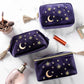 Cosmic / Astrology Style Velvet Cosmetic Bag - Large Capacity | Portable Makeup Storage