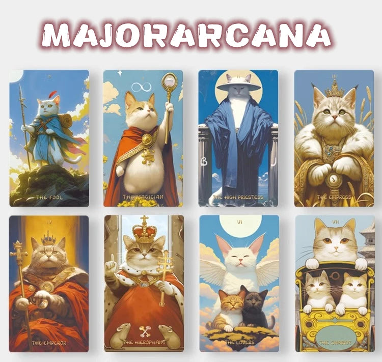 Fat Cat Tarot, Premium Artistic Stars Tarot Deck