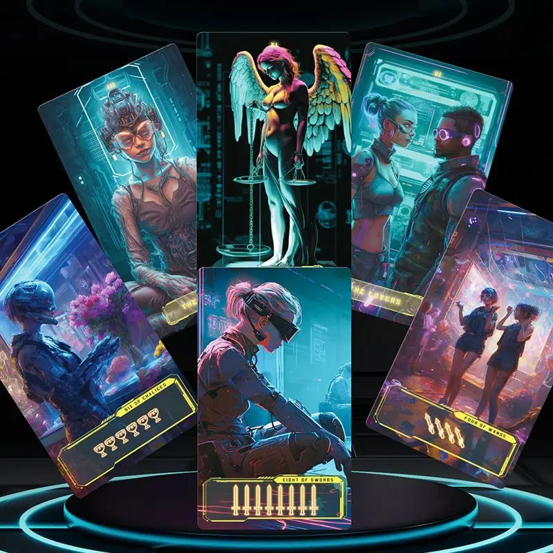 Urban Edge Tarot, Premium Cyberpunk Artistic Stars Tarot Deck