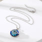 Zircon Hollow Blue Evil Eye Necklace | Crystal Rhinestones