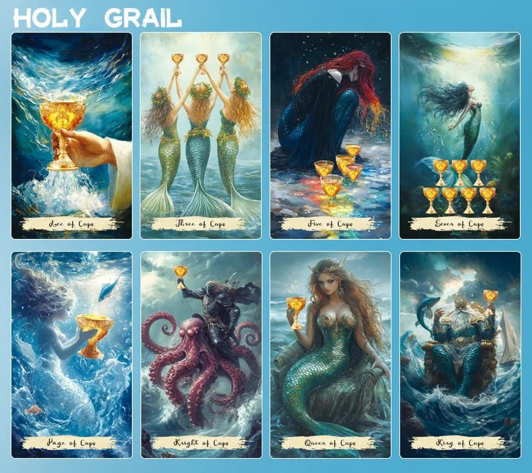 Mysteries of the Deep Mermaid Tarot Artistic Stars Tarot Deck