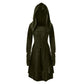 Hooded Cosplay Dress Costume, Woman's Cosplay Long Sleeve Mystical Dress