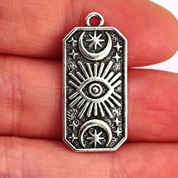 5pcs Star - Moon - Sun Eye pendant charm for DIY Craft Jewelry