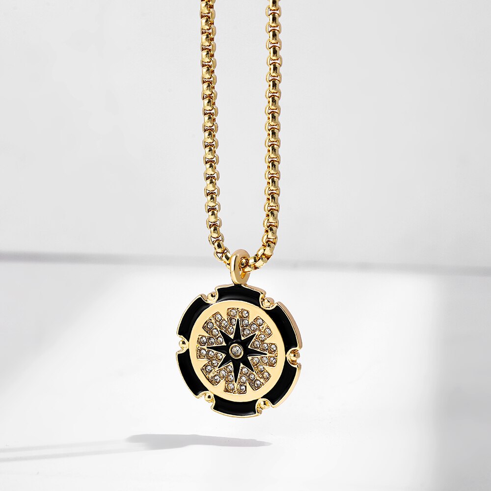 Dainty Evil Eye Hasma Necklace and Colorful Pendant | Zodiac, Horoscope Theme