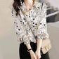 Starry Loose Celestial Blouse - Dress Shirt | White, Yellow, Black