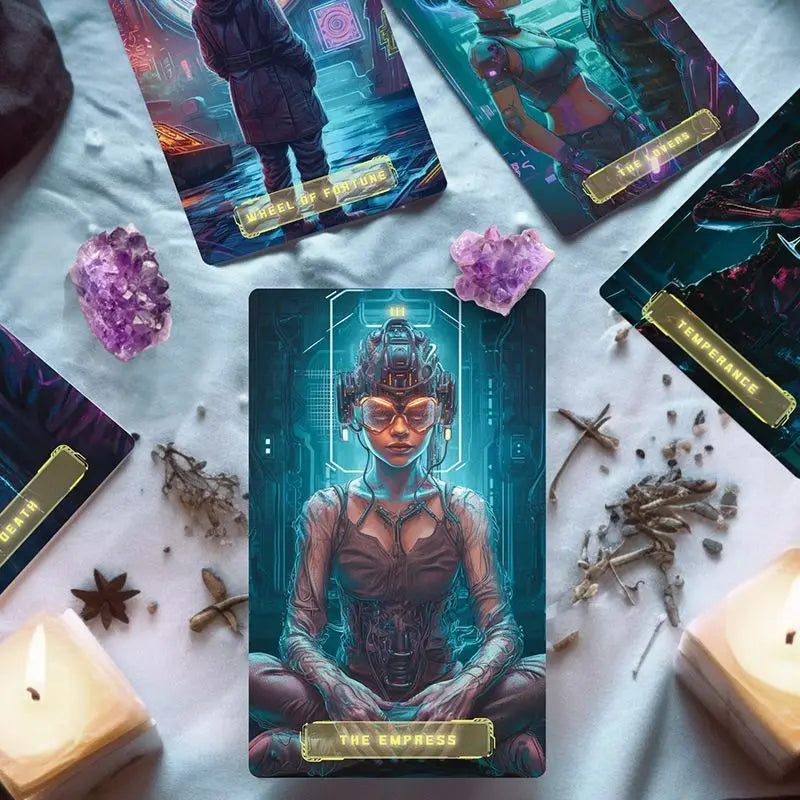 Urban Edge Tarot, Premium Cyberpunk Artistic Stars Tarot Deck