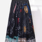 High-waisted Printed Celestial Mesh Skirt |Casual Black Whimsigothic Style