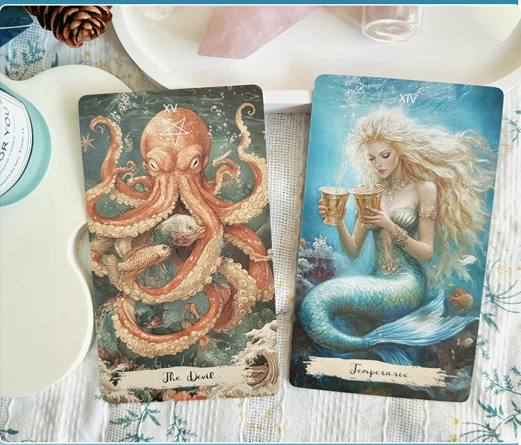 Mysteries of the Deep Mermaid Tarot Artistic Stars Tarot Deck