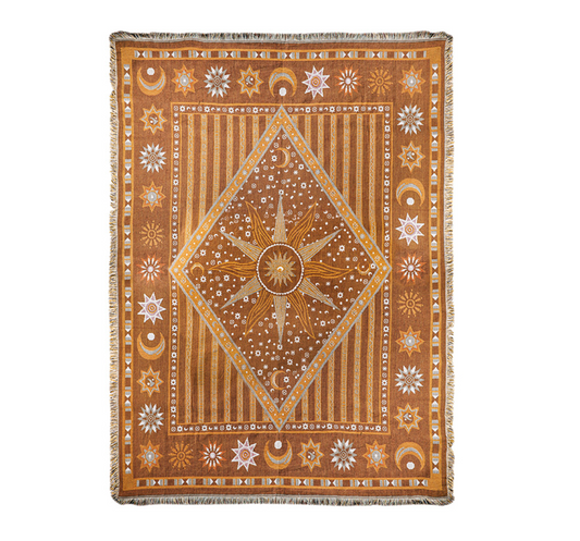 Celestial Blanket - Tapestry - Rug | Sun and Moon Design | Starry Cosmic Home Decor