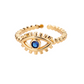 Evil Eye Gold Rings | Adjustable Stainless Steel Hamsa Jewelry