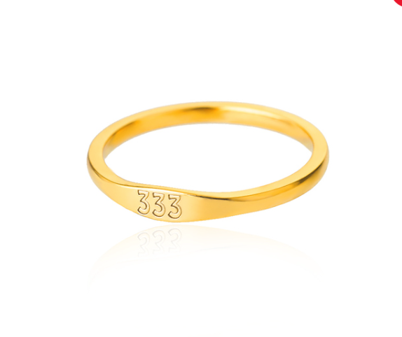 11:11 Angel Numbers Gold Ring | Stainless Steel | 111, 222, 333