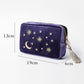 Cosmic / Astrology Style Velvet Cosmetic Bag - Large Capacity | Portable Makeup Storage