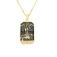 Gold Tarot Card Necklace, Stainless Steel and Bright Enamel Design