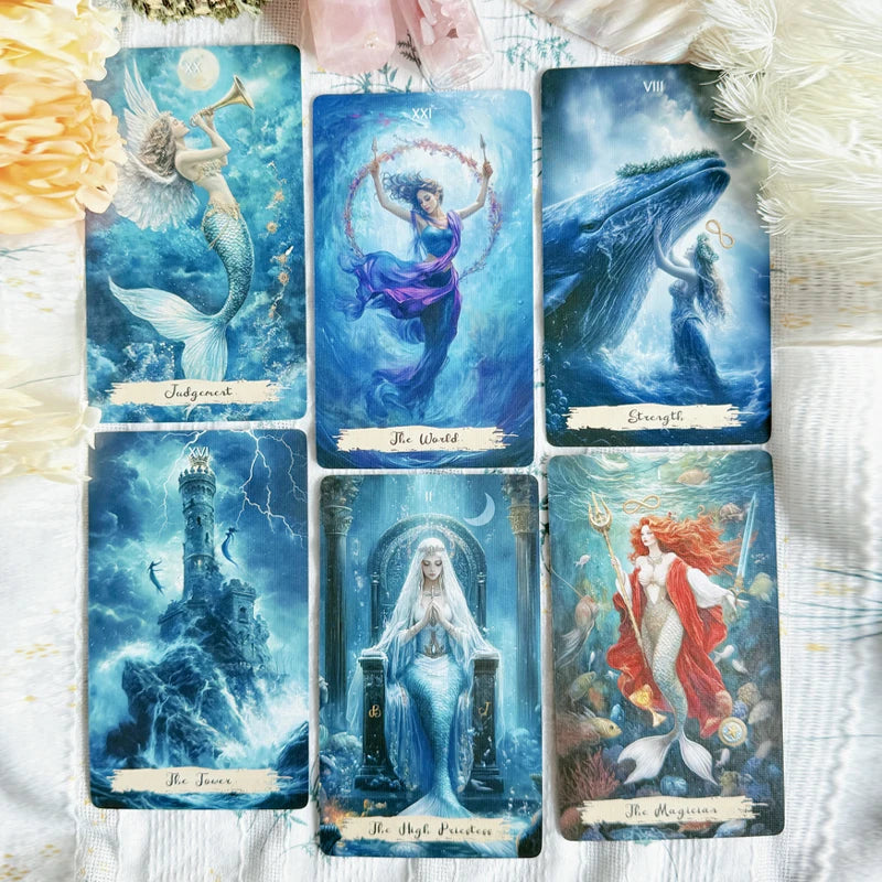 Mysteries of the Deep Mermaid Tarot Artistic Stars Tarot Deck