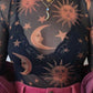 Celestial Sun - Moon Transparent Mesh Long-Sleeve Shirt | Whimsigoth