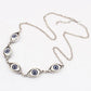 Vintage 5 Charm Evil Eye Necklace | Silver Color