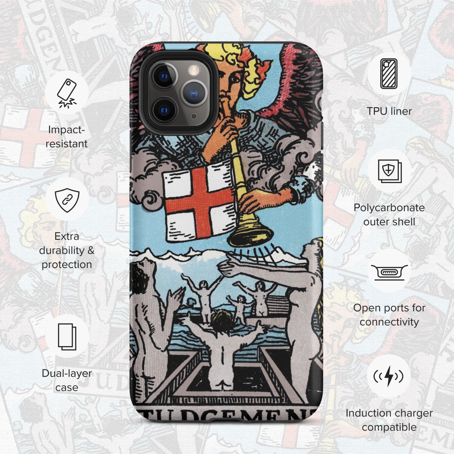 'Judgement' Tarot Card Durable, Anti-Shock iPhone Case