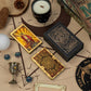 Brown and gold ornate tarot deck with presentation box