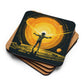 Drink Coaster (Cork-Back) 'Spaceman' Design - Cosmic, Celestial, Astrology, Enlightenment, Solar System themed
