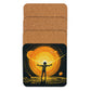 Drink Coaster (Cork-Back) 'Spaceman' Design - Cosmic, Celestial, Astrology, Enlightenment, Solar System themed