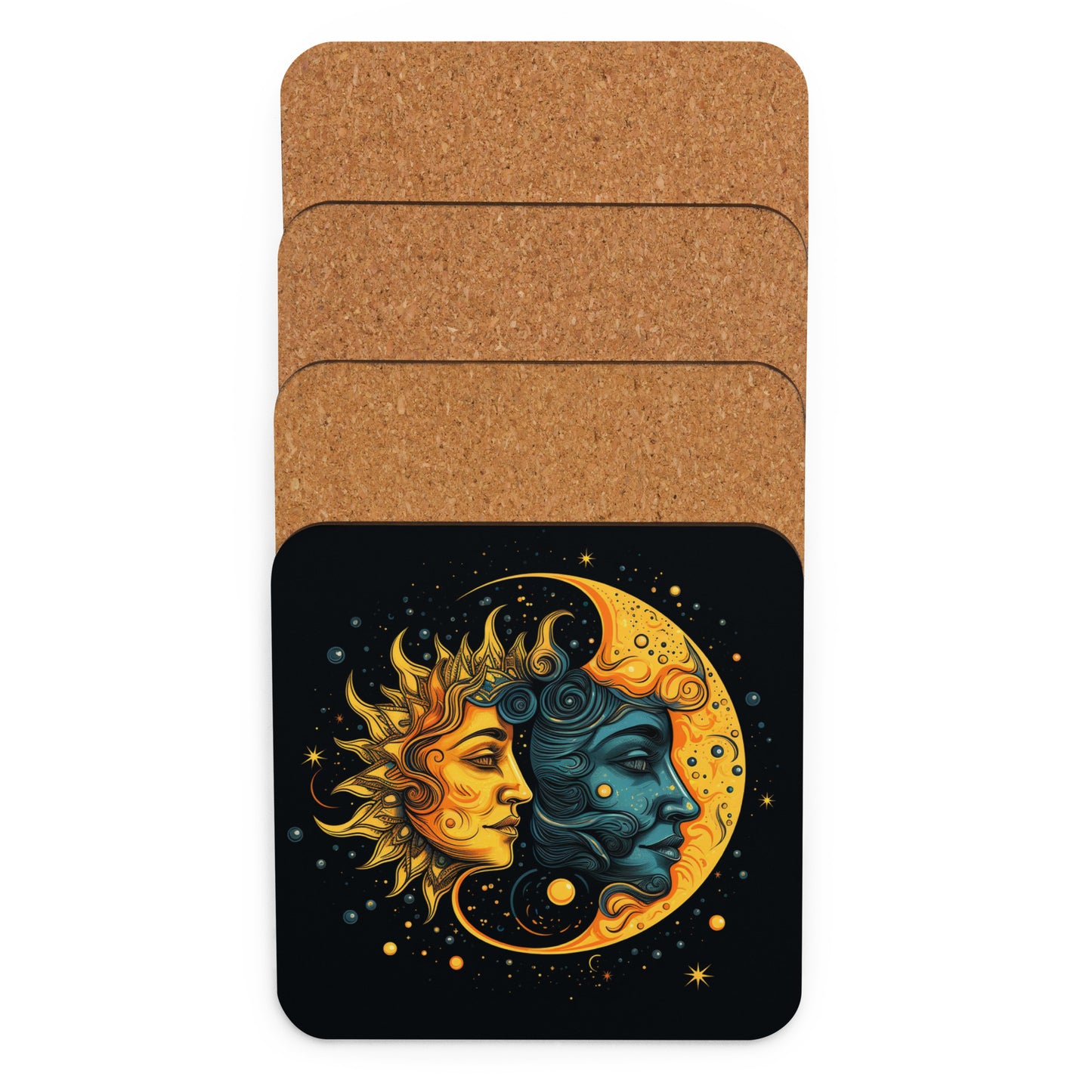 'Moon Goddess' Divine Feminine Cork-back coaster