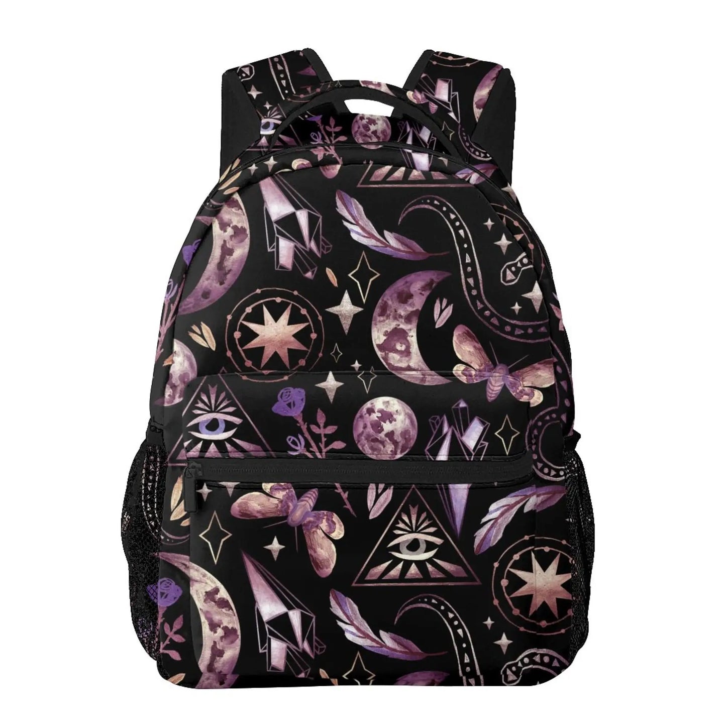 Purple Witchy Spiritual Backpack | Divination School Bag