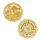 Gold Zodiac Coin - Stainless Steel - Horoscope, Astrology theme