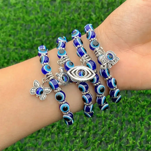 Beaded Evil Eye Bracelet | Spiritual Hamsa for Protection