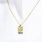 Tarot Card Colorful Engraved Necklace | Gold - Silver | 316L Stainless Steel