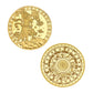 Gold Zodiac Coin - Stainless Steel - Horoscope, Astrology theme