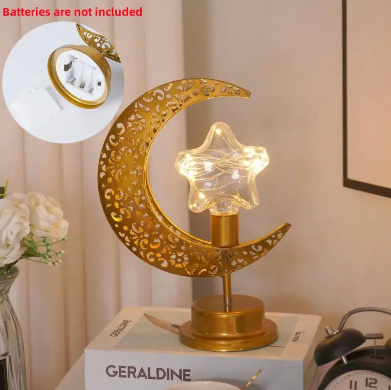 Aesthetic Moon, Star Table Desk Lamp | Starry Home Decor