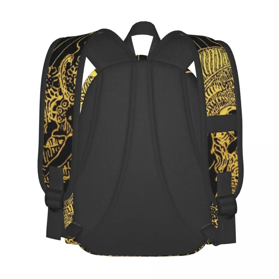 Golden Black ‘The Sun’ Tarot Card Backpack | Divination School Bag