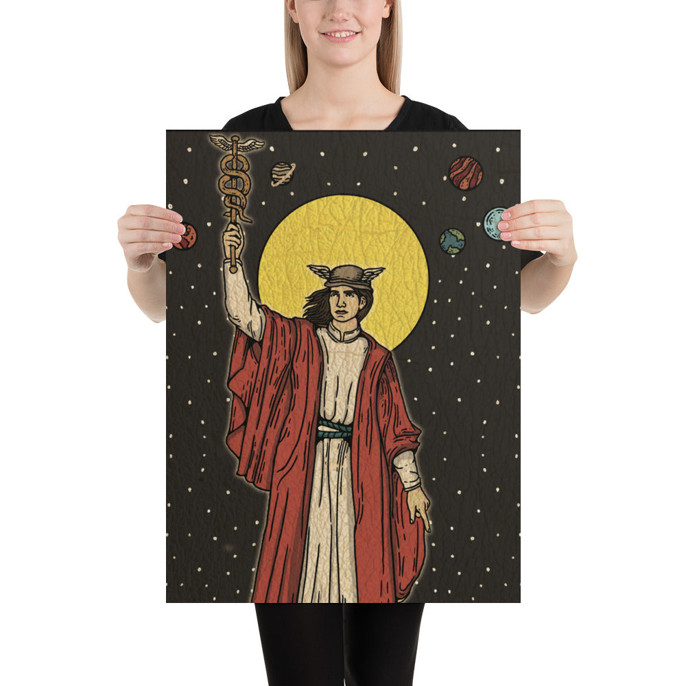 Paper Wall Poster 'The Magician' Tarot Card, Greek God Hermes