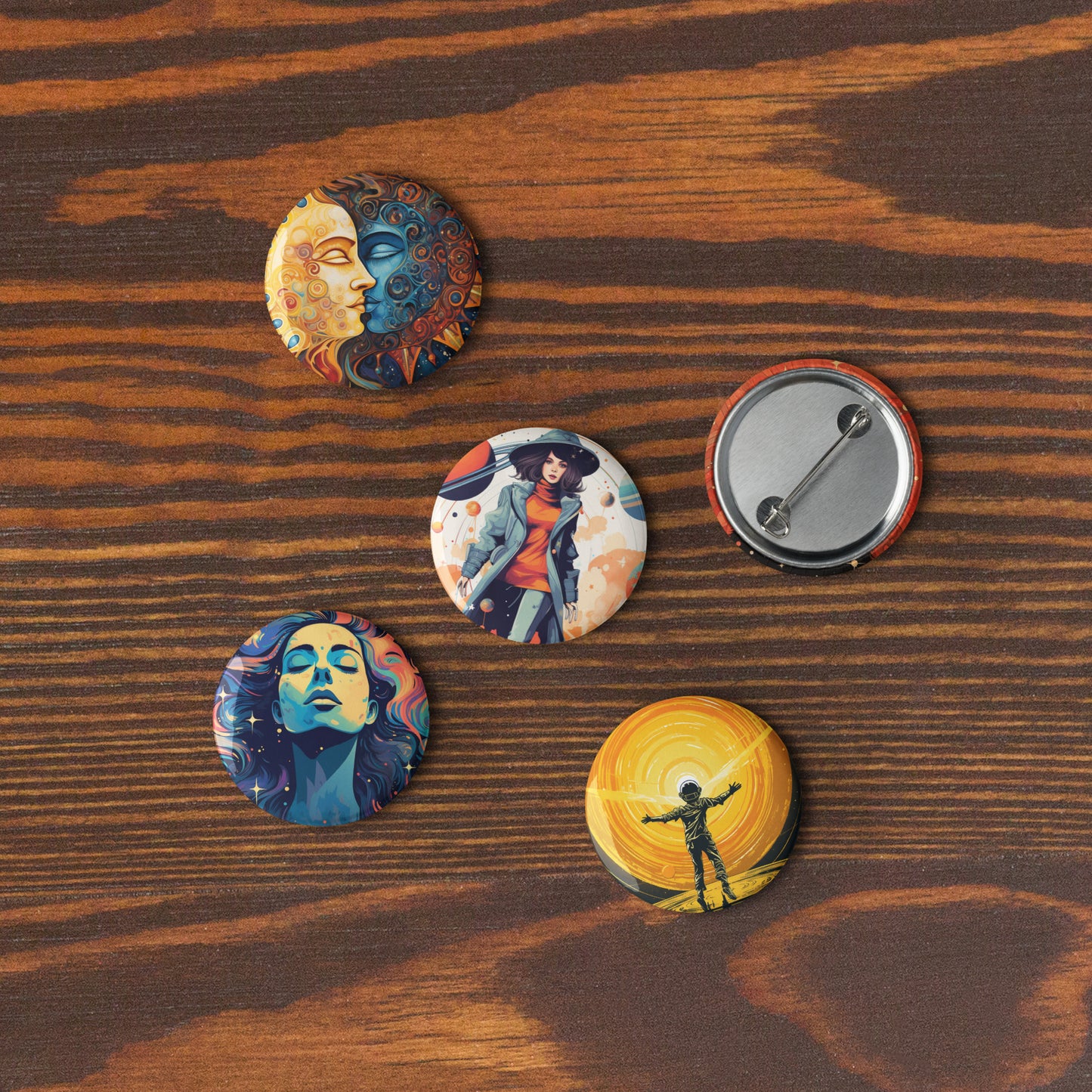 Assorted Spiritual Set of pin buttons