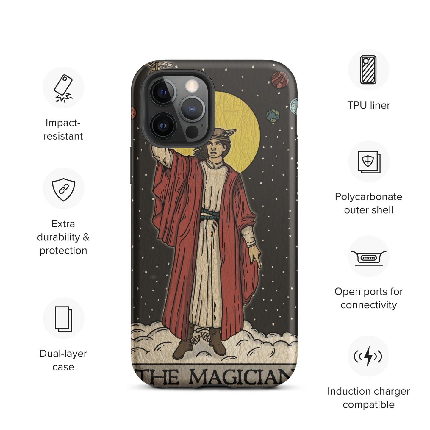 'The Magician' Tarot Card - Greek God Hermes Anti-Shock iPhone Case