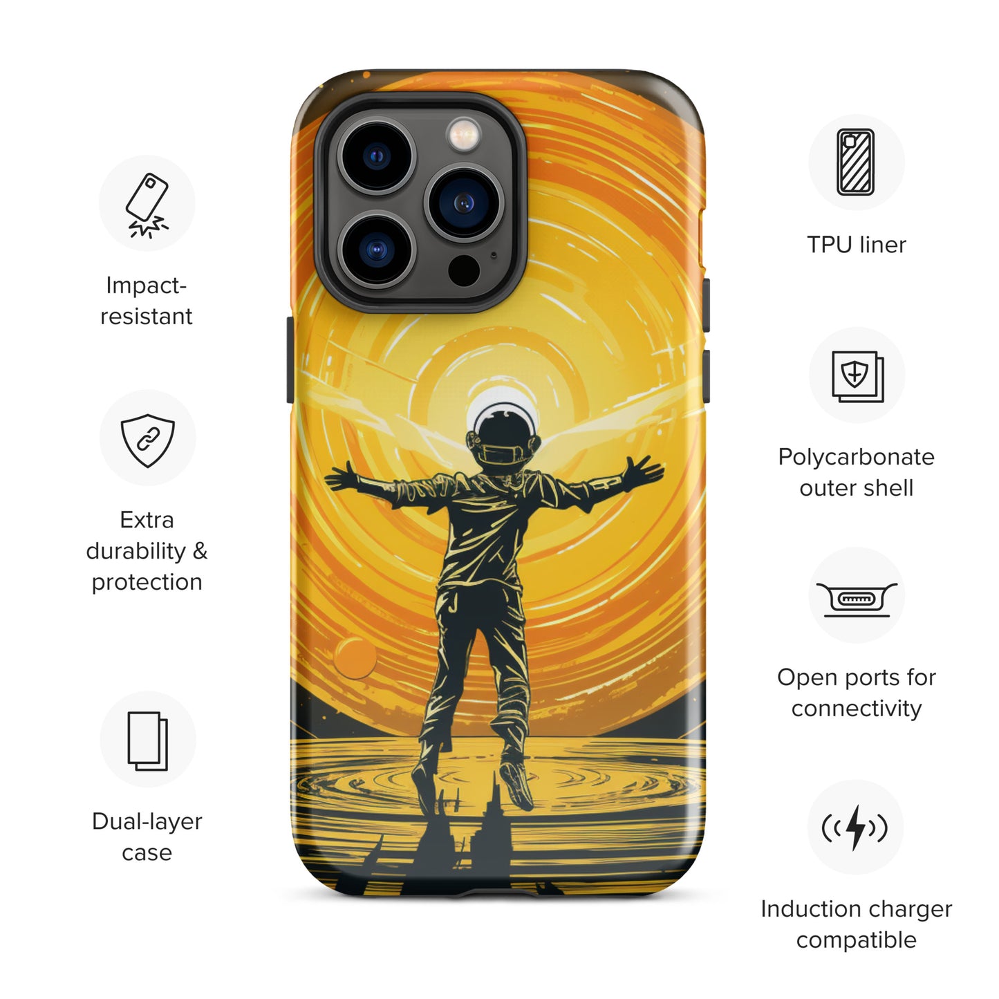 Cosmic 'Spaceman' Durable, Anti-Shock iPhone Case