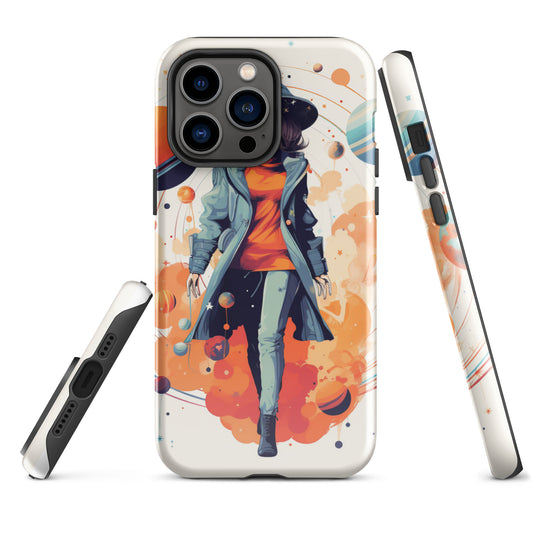 Celestial 'Astrogirl' Durable, Anti-Shock iPhone Case | Premium Spiritual, Astrology-themed Smartphone Accessories