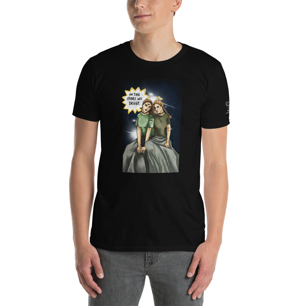 'In the Stars We Trust' Celestial Short-Sleeve Unisex Branded T-Shirt