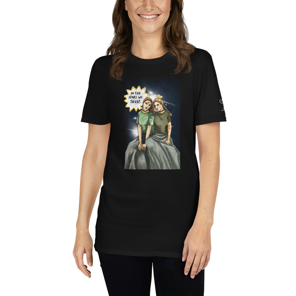 'In the Stars We Trust' Celestial Short-Sleeve Unisex Branded T-Shirt