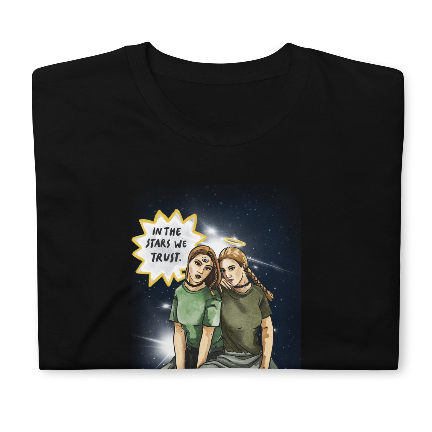 'In the Stars We Trust' Celestial Short-Sleeve Unisex Branded T-Shirt