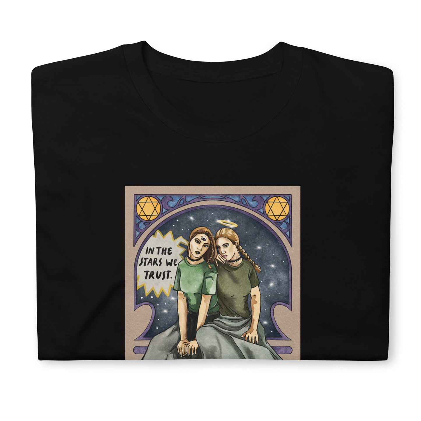 'The the Stars We Trust' Tarot Card - Astrology Themed Short-Sleeve Unisex T-Shirt