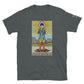 'Four of Pentacles' Tarot Card with Chakras Short Sleeve Unisex T-Shirt