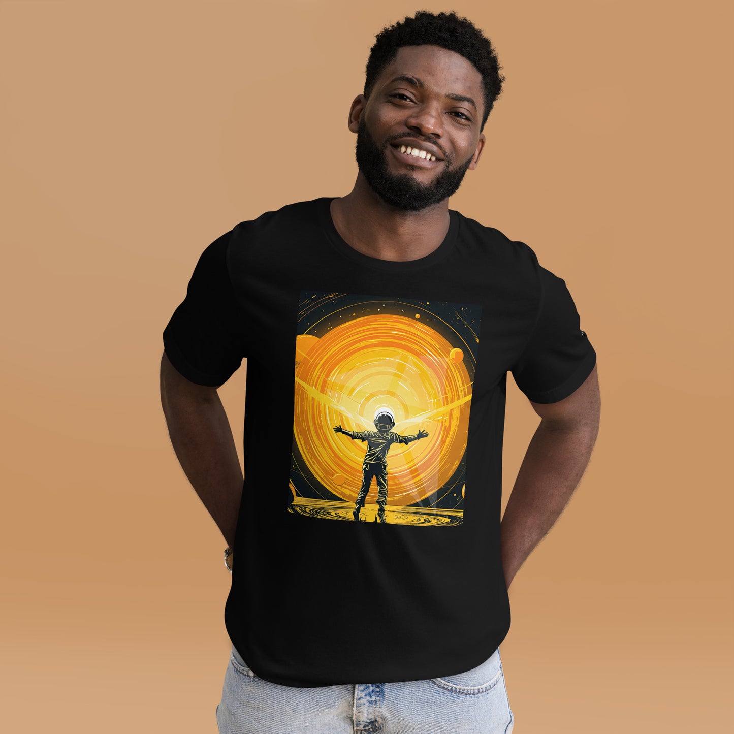 Celestial 'Spaceman' Branded Unisex t-shirt | Cosmic-Themed