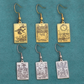Engraved Tarot Card Earrings - Stainless Steel Major Arcana