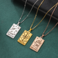 'Heart' Tarot Card Engraved Necklace, Three of Swords | Silver, Gold, Rose Gold
