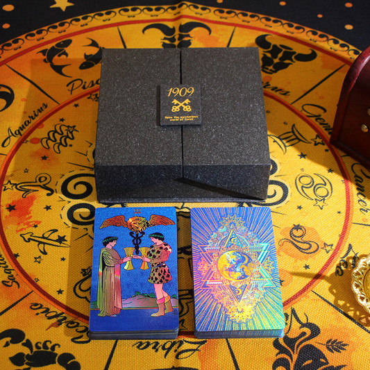 Luxury Tarot Card Set | Full Set Tarot Cards Deck with Storage Box, Crystals, Divination Mat, and Storage Pouch