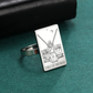 Engraved Tarot Card Ring - Stainless Steel Minor Arcana (Swords)